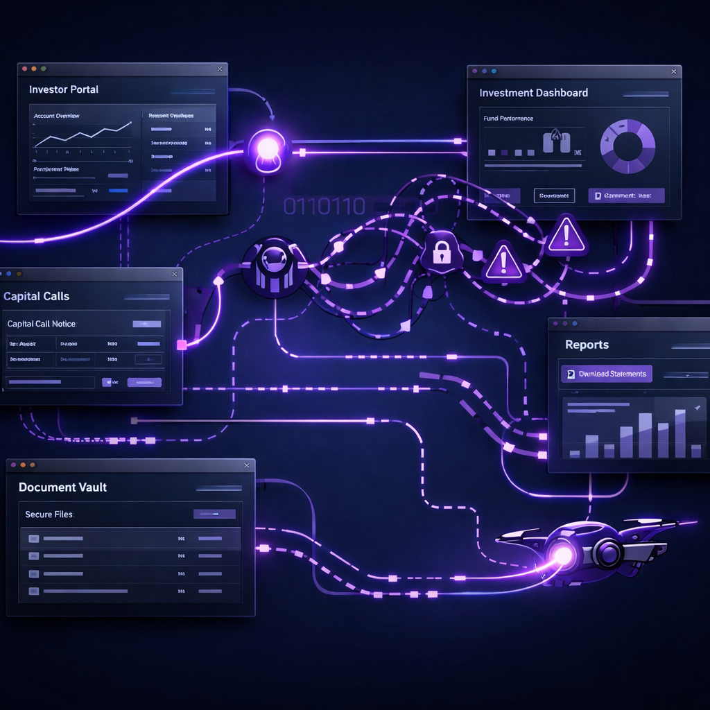 Agentic AI automation navigating complex GP portal infrastructure for LP document collection